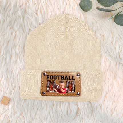 Football Mom - Personalized Photo Beanie