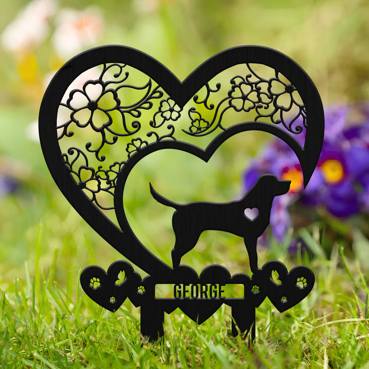 Forever Loved Memorial Pet - Personalized Metal Garden Stake