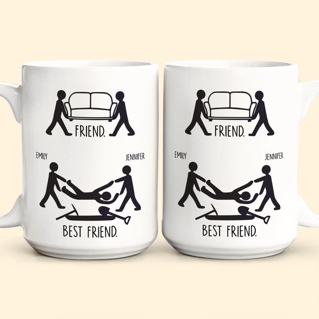 Friend Vs Best Friend Funny - Personalized Mug