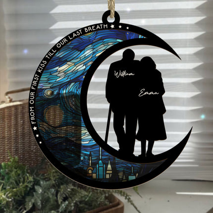 From Our First Kiss Till Our Last Breath - Personalized Suncatcher Ornament