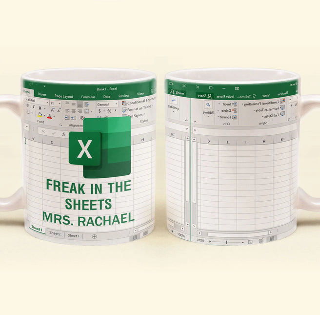 Funny Mug - Freak In The Sheets - Gifts For Coworker, Accounting, Boss - Personalized Mug