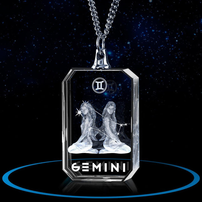 3D Necklace Rectangle for Gemini