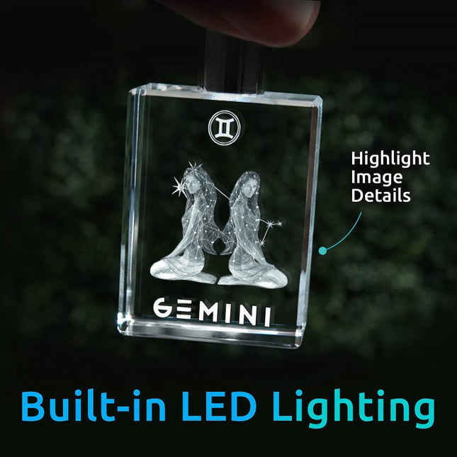 Keychain Rectangle 3D for Gemini