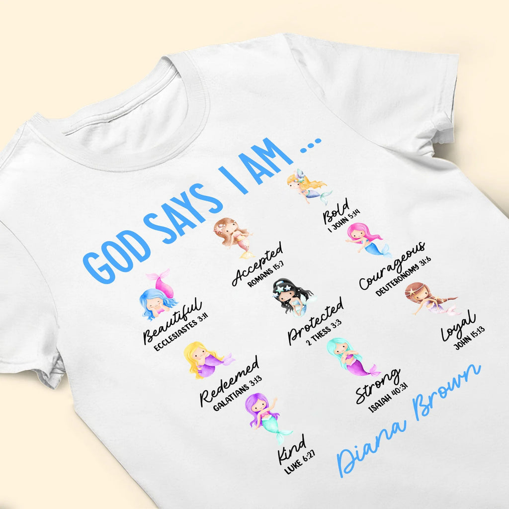 God Says I Am (Mermaid Ver.) - Personalized Shirt-Levistina