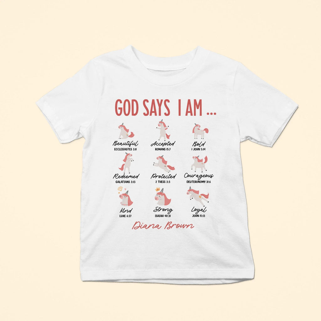 God Says I Am (Unicorn Ver.) - Personalized Shirt-Levistina