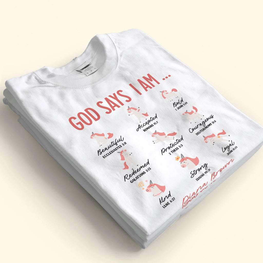 God Says I Am (Unicorn Ver.) - Personalized Shirt-Levistina