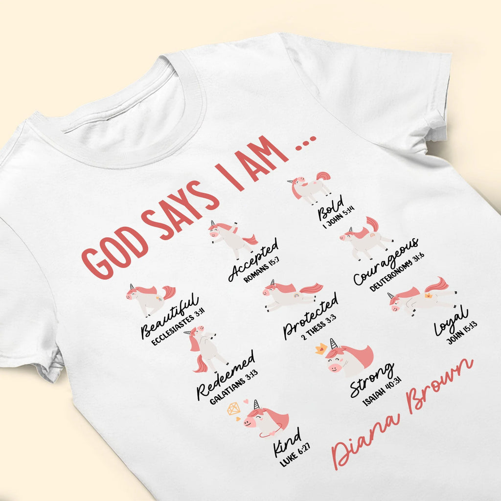 God Says I Am (Unicorn Ver.) - Personalized Shirt-Levistina