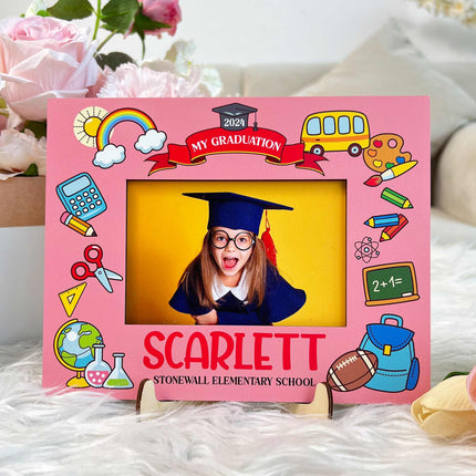 Graduation Gift For Kid - Personalized Wooden Photo Plaque