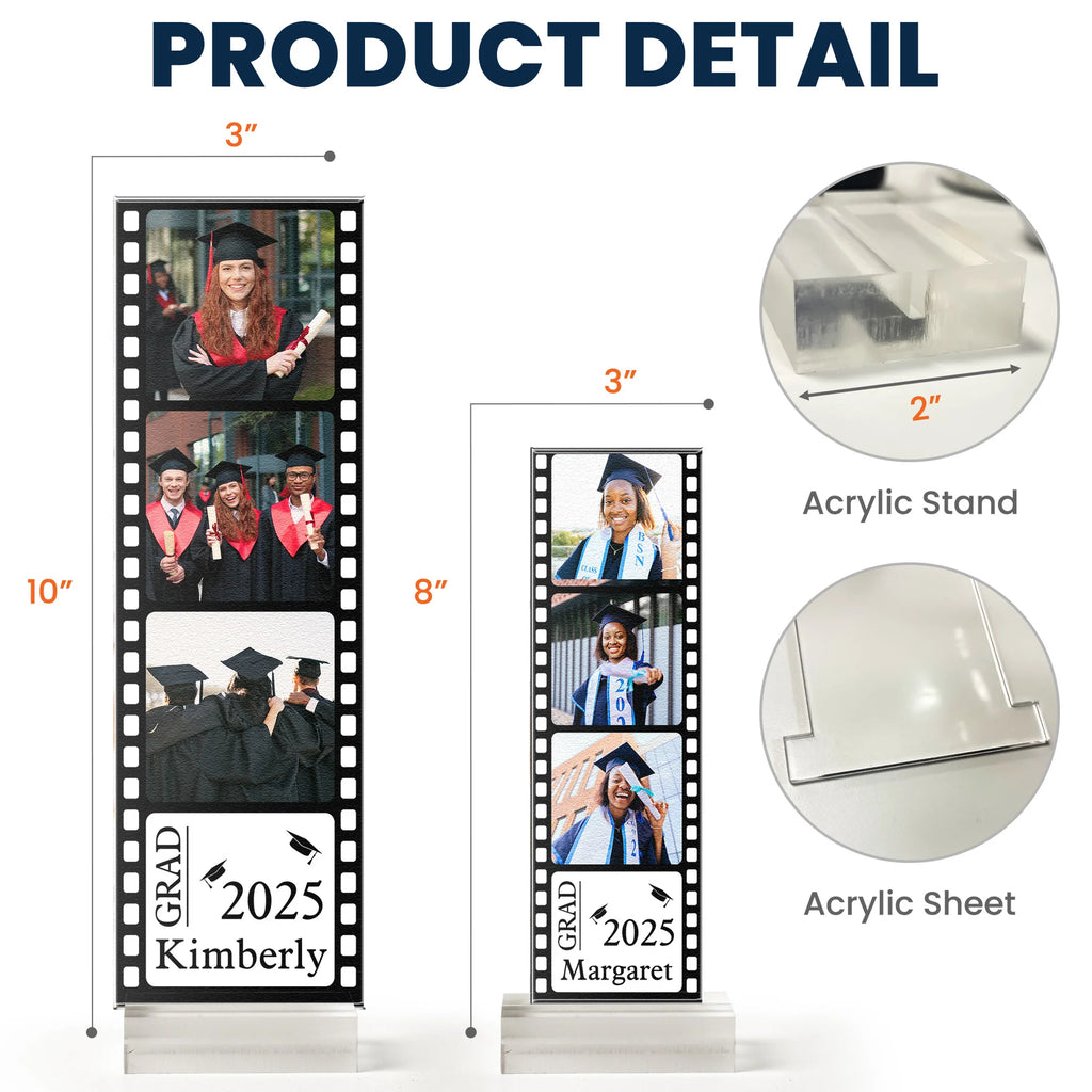 Graduation Gift, Seniors, Highschool, College Gift - Custom Acrylic Photo Film Strip-Levistina