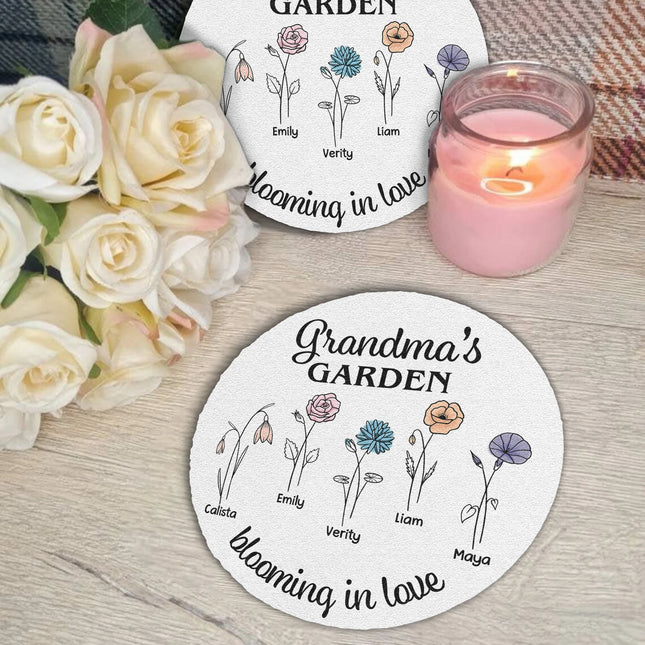 Grandma's Garden Blooming In Love - Personalized Garden Stone