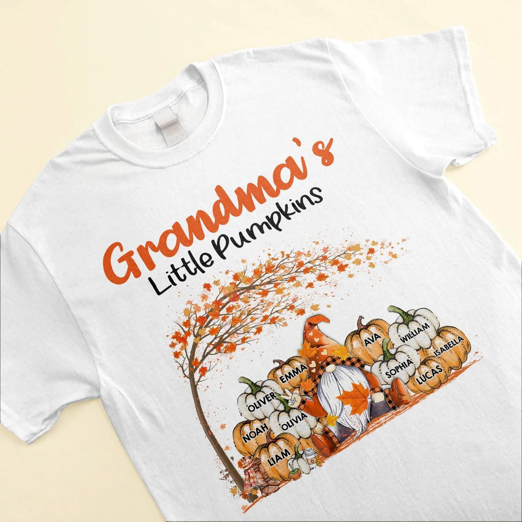Grandma's Little Pumpkins - Personalized Shirt - Fall Season Gift For Grandma - Levistina