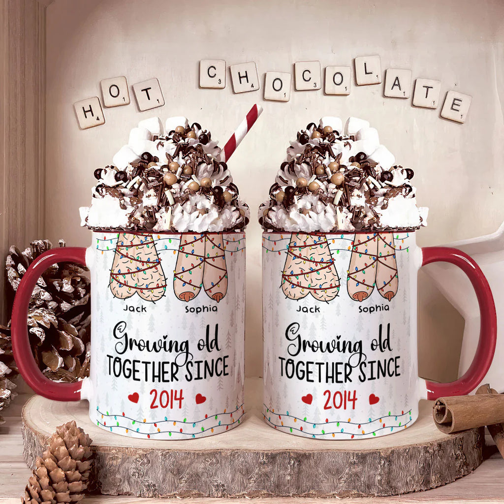 Growing Old Together Since Years - Naughty Gifts For Couples - Personalized Accent Mug - Levistina