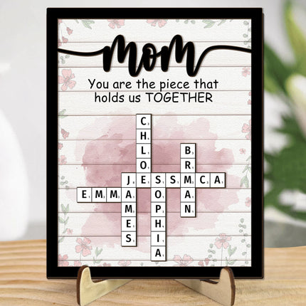 Hold Us Together - Personalized Wooden Plaque