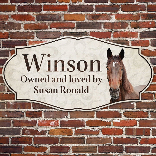 Horse Stall Name - Personalized Metal Photo Sign