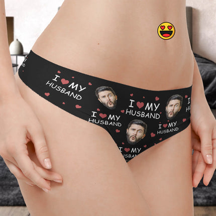 I Love My Wife - Personalized Photo Men's Boxer Briefs - Anniversary Gifts For Men, Husband, Him