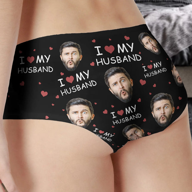 I Love My Wife - Personalized Photo Men's Boxer Briefs - Anniversary Gifts For Men, Husband, Him