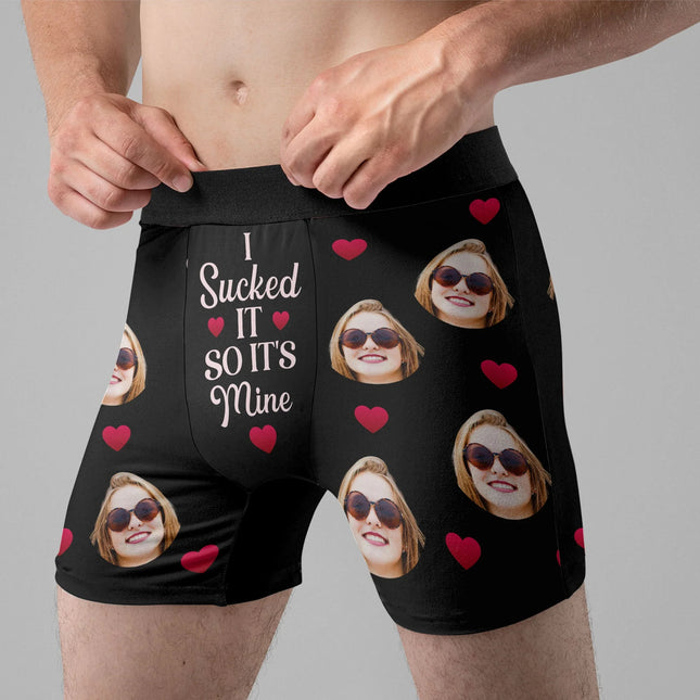 So It's Mine - Personalized Photo Men's Boxer Briefs - Anniversary Gifts For Men, Husband, Him, Boyfriend