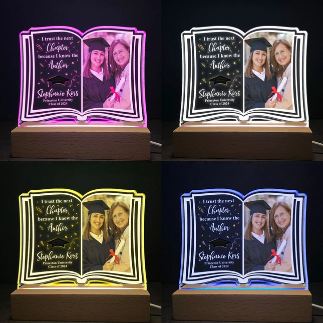 I Trust The Next Chapter Because I Know The Author - Personalized Photo LED Light