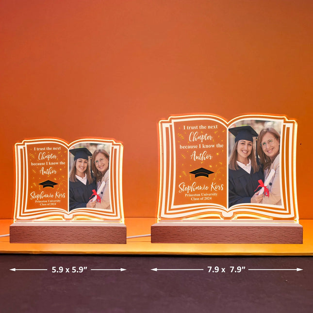 I Trust The Next Chapter Because I Know The Author - Personalized Photo LED Light