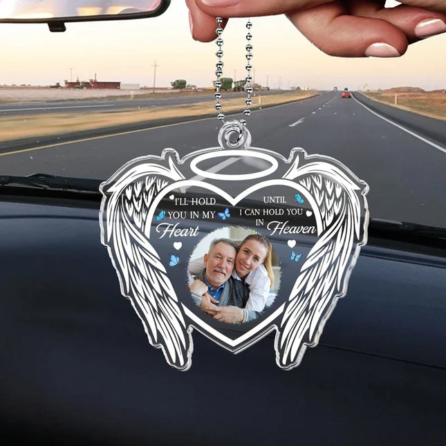 I'll Hold You In My Heart Forever - Personalized Photo Car Ornament