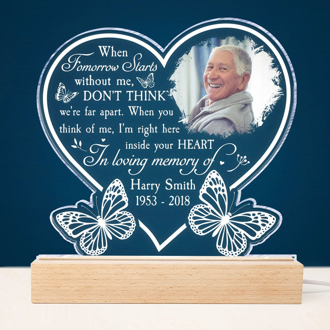 I'm Right Here Inside Your Heart - Personalized Photo LED Light