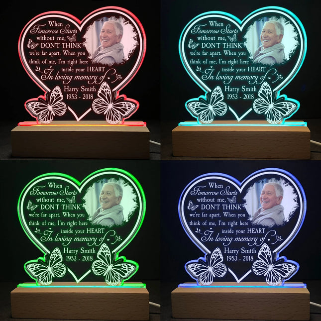 I'm Right Here Inside Your Heart - Personalized Photo LED Light