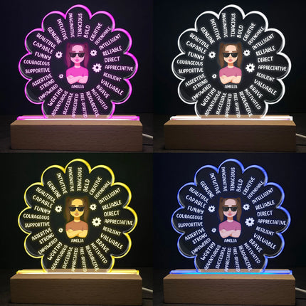 Kid's Affirmations Flower - Personalized LED Light