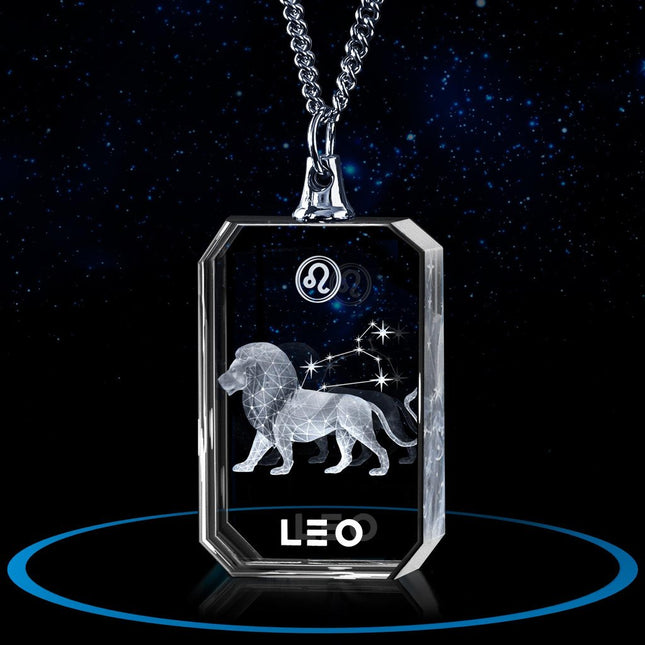 3D Necklace Rectangle for Leo