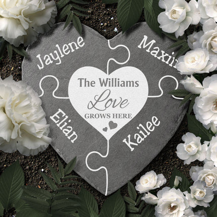 Love Grows Here - Personalized Garden Stone