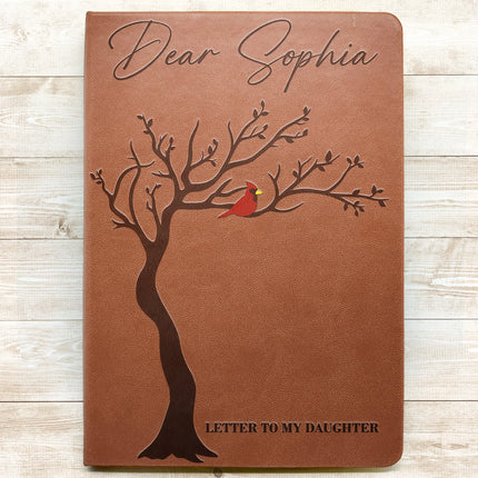 Memorial Letter To Beloved One Loss Sympathy Gift - Personalized Leather Journal