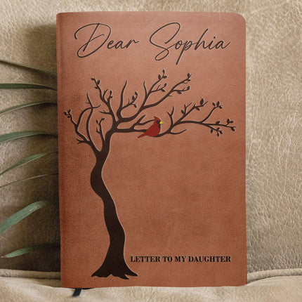 Memorial Letter To Beloved One Loss Sympathy Gift - Personalized Leather Journal