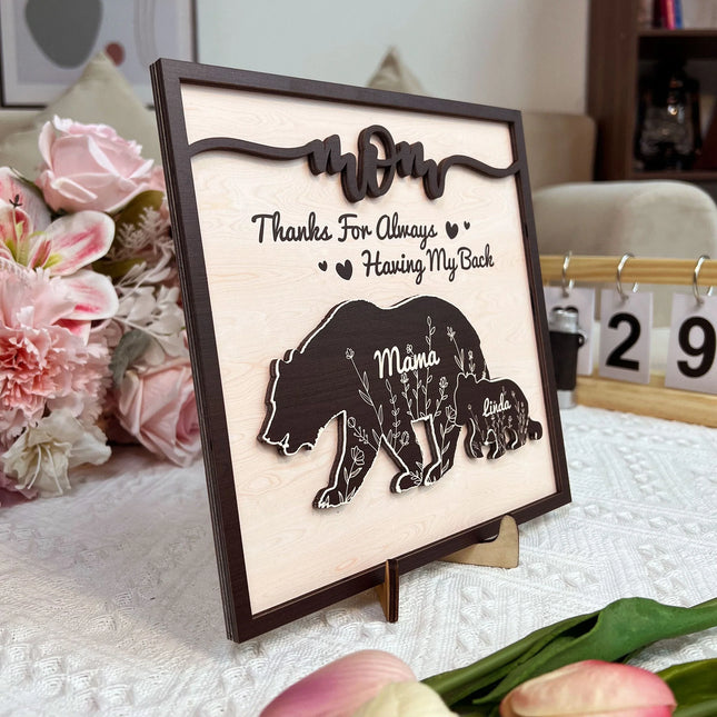 Mom Everything We Are You Helped Us To Be - Personalized Wooden Plaque