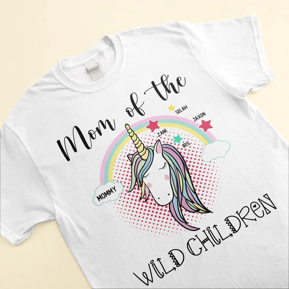 Mom Of The Wild Child - Personalized Shirt - Birthday, Funny Gift For Mom, Mother, Grandma, Nana, Gigi, Mimi - Levistina