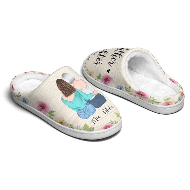 Mother And Daughters From The Start - Personalized Slippers