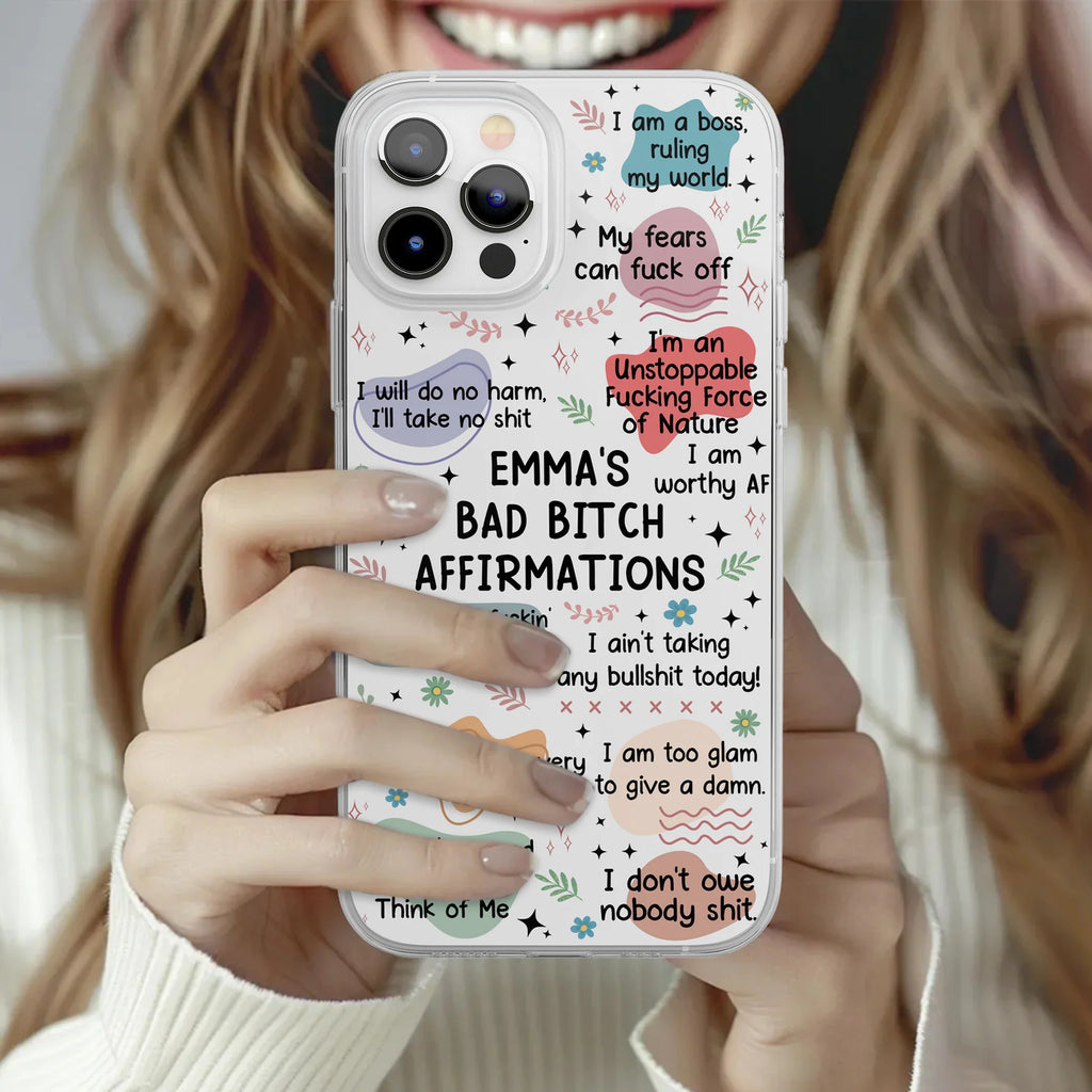 My Swear Affirmations - Self Gift, Gifts For Daughter, Friends - Personalized Clear Phone Case - Levistina