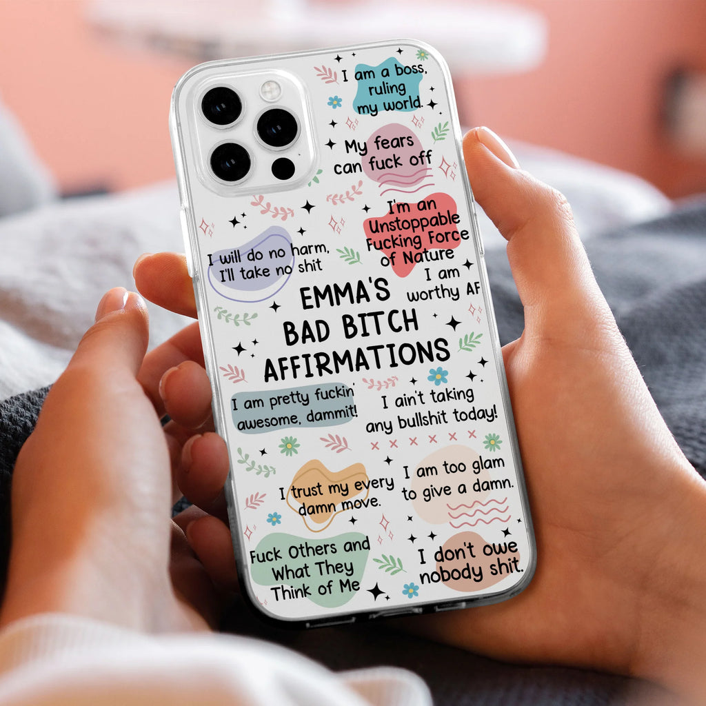 My Swear Affirmations - Self Gift, Gifts For Daughter, Friends - Personalized Clear Phone Case - Levistina