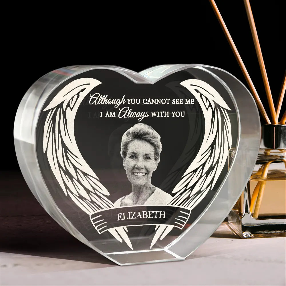 Custom Photo Memorial Gift for Loved Ones - Personalized Crystal Heart-Levistina