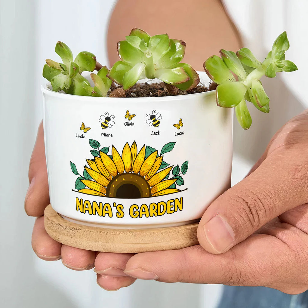 Nana Garden Plant Pot - Personalized Ceramic Plant Pot - Levistina