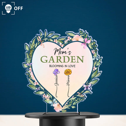 Mom's Garden Blooming In Love - Personalized Solar Light