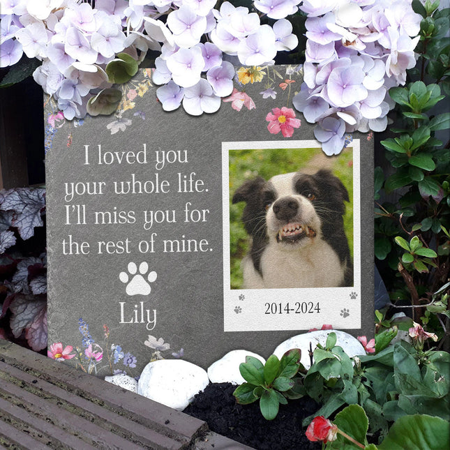 Pet Loss I've Loved You Your Whole Life - Personalized Photo Garden Stone