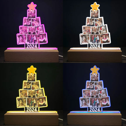 Photo Family Tree Christmas - Personalized Photo LED Light