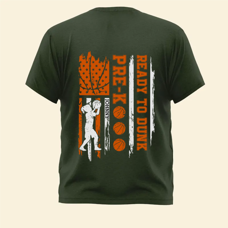 Ready To Slam-Dunk School - Personalized Shirt - Back To School Gift For Student Kids, Son, Daughter, Basketball Lover-Levistina