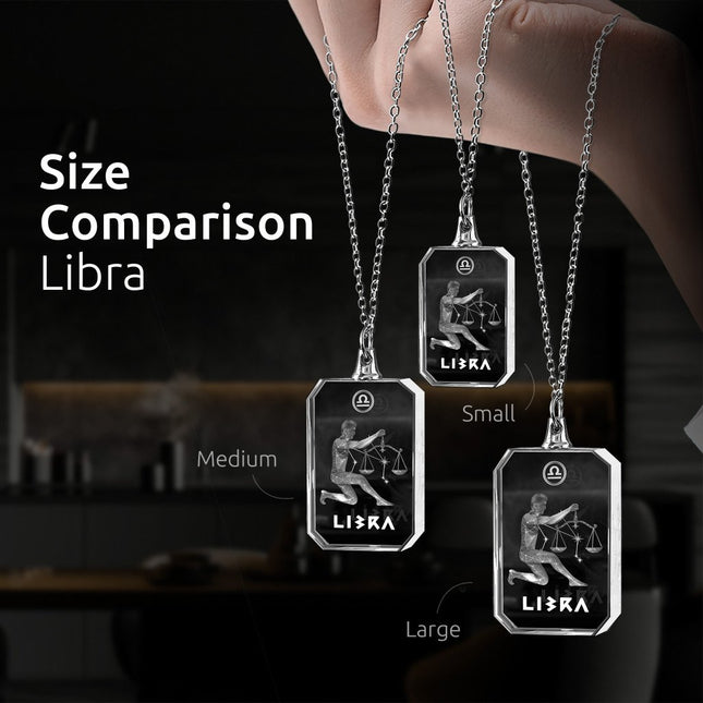 3D Necklace Rectangle for Libra