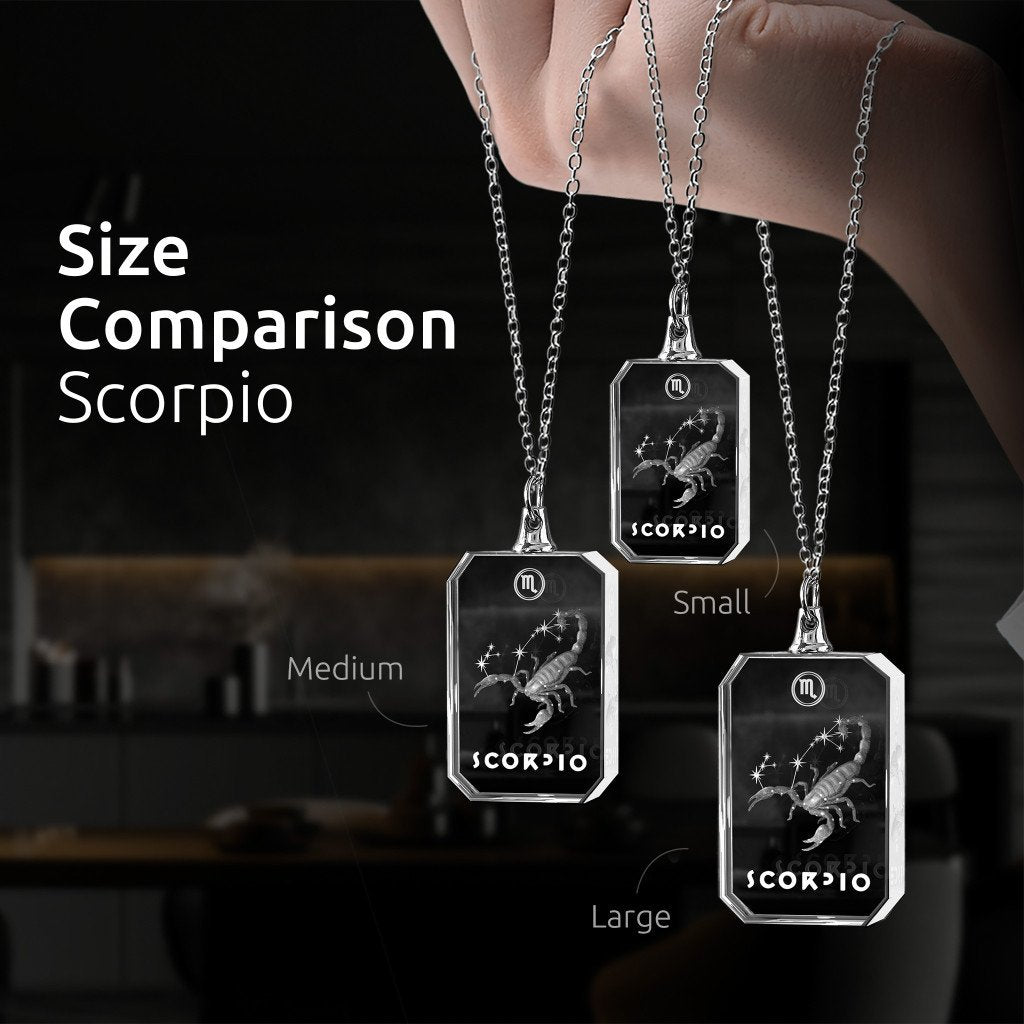3D Necklace Rectangle for Scorpio - Levistina