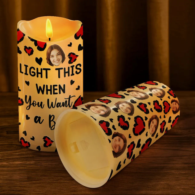 Custom Photo Light This When You Want - Personalized Flameless LED Candle