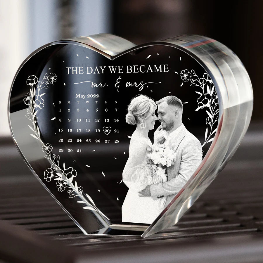 The Day You Became My Mommy New Mom Gifts - Custom 2D Crystal Photo-Levistina