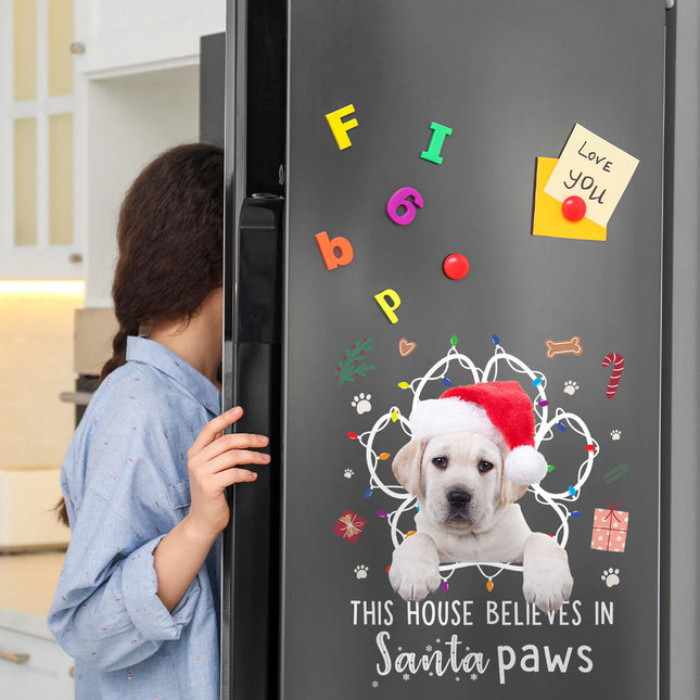 This House Believes In Santa Paws - Personalized Photo Decal