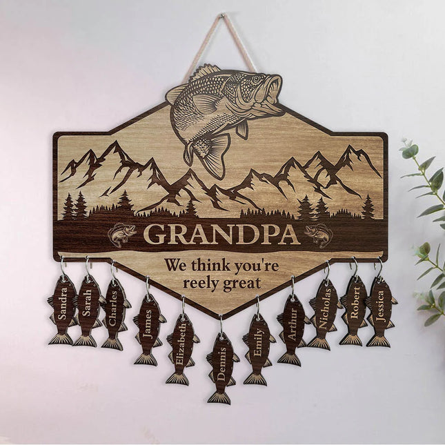 We Think You're Reely Great - Personalized Custom Shaped Wood Sign