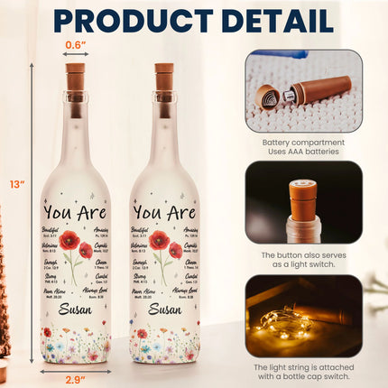 You Are Always Loved - Personalized Bottle Lamp