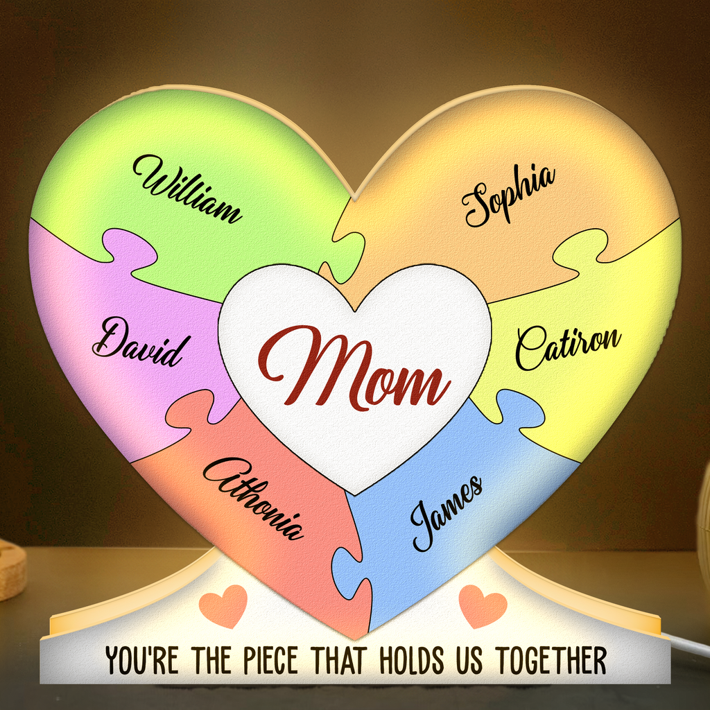 You're The Piece That Holds Us Together - Personalized Light Box - Levistina